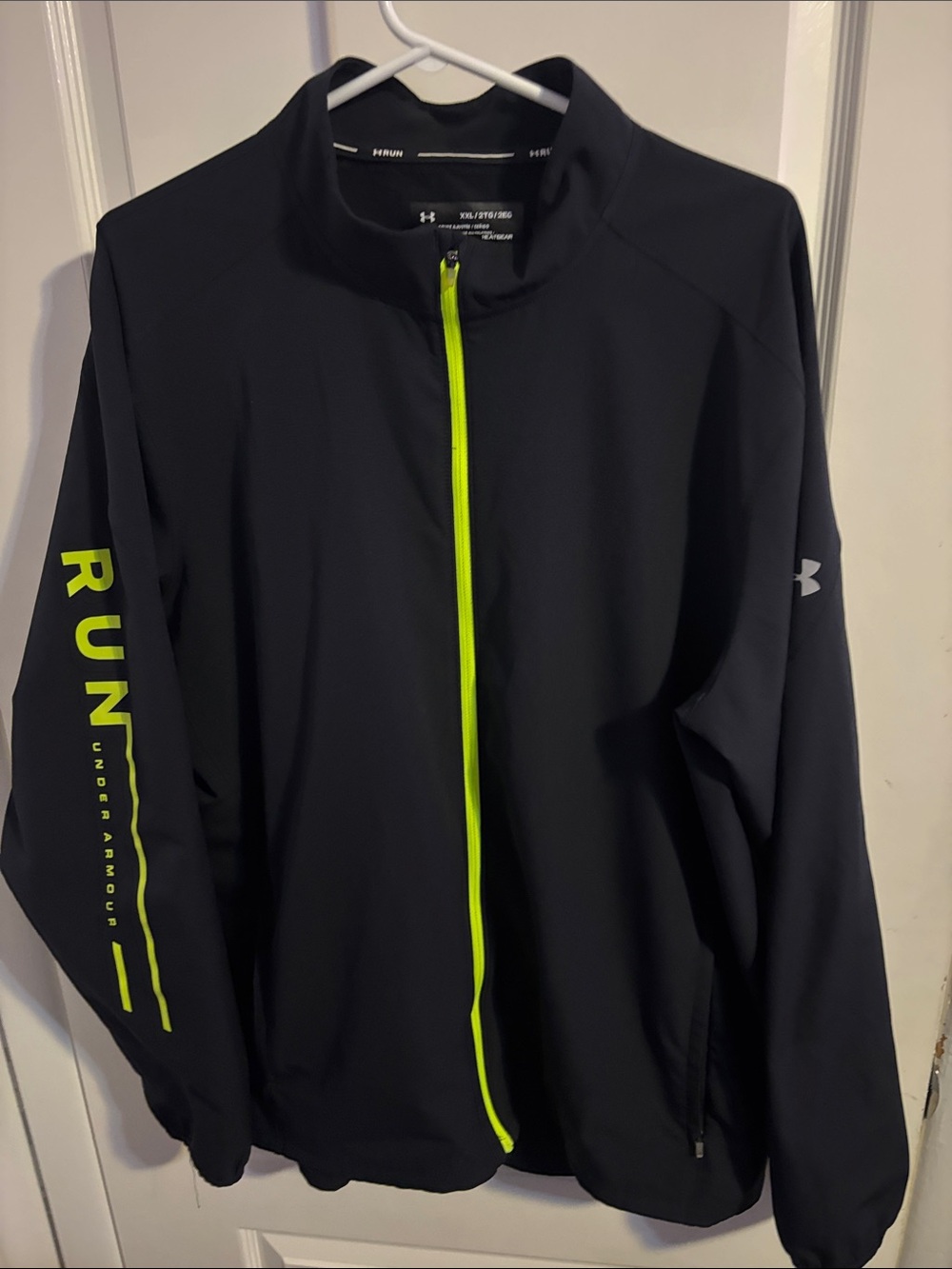 Under Armour Black Jacket with Neon Yellow Accents